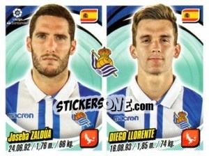 Sticker Joseba Zaldúa / Diego Llorente - Liga 2018-2019. South America n. 222 - Panini