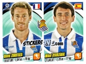 Sticker David Zurutuza / Mikel Oyarzábal - Liga 2018-2019. South America n. 225 - Panini