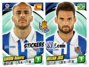 Sticker Sandro Ramírez / Willian José - Liga 2018-2019. South America - Panini