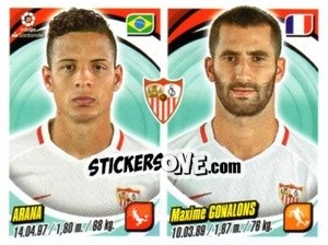 Sticker Arana / Maxime Gonalons - Liga 2018-2019. South America n. 230 - Panini