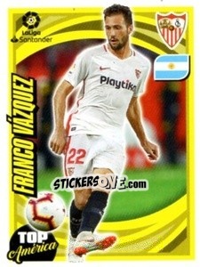 Sticker Franco Vázquez - Liga 2018-2019. South America n. 255 - Panini