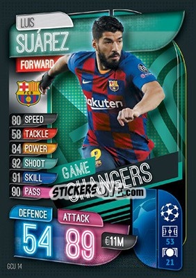 Sticker Luis Suárez - UEFA Champions League 2019-2020. Match Attax. UK Edition - Topps