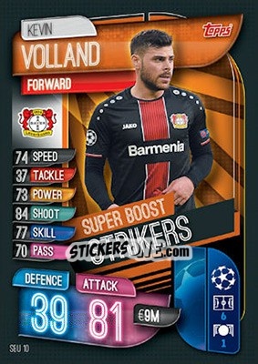 Figurina Kevin Volland - UEFA Champions League 2019-2020. Match Attax. UK Edition - Topps