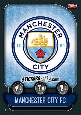 Sticker Team Badge / David Silva - UEFA Champions League 2019-2020. Match Attax. UK Edition n. 1 - Topps