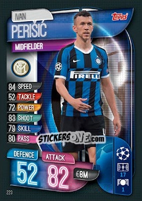 Sticker Ivan Perišic - UEFA Champions League 2019-2020. Match Attax. UK Edition n. 223 - Topps