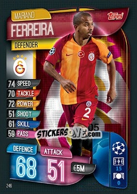 Sticker Mariano Ferreira - UEFA Champions League 2019-2020. Match Attax. UK Edition n. 246 - Topps
