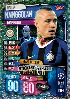 Sticker Radja Nainggolan - UEFA Champions League 2019-2020. Match Attax. UK Edition n. 271 - Topps