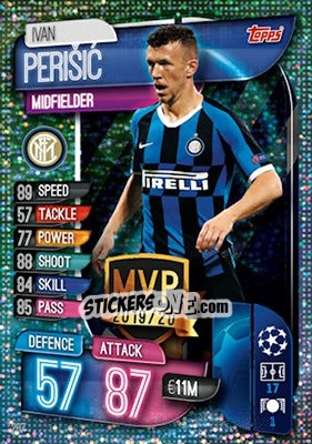 Sticker Ivan Perišic - UEFA Champions League 2019-2020. Match Attax. UK Edition n. 287 - Topps