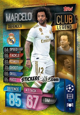 Sticker Marcelo - UEFA Champions League 2019-2020. Match Attax. UK Edition n. 298 - Topps