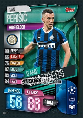 Sticker Ivan Perišic - UEFA Champions League 2019-2020. Match Attax. UK Edition n. GCU3 - Topps