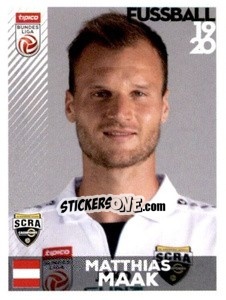 Sticker Matthias Maak - Österreichische Fußball Bundesliga 2019-2020 - Panini