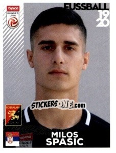 Figurina Milos Spasic - Österreichische Fußball Bundesliga 2019-2020 n. 258 - Panini