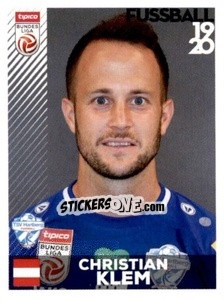 Sticker Christian Klem - Österreichische Fußball Bundesliga 2019-2020 - Panini