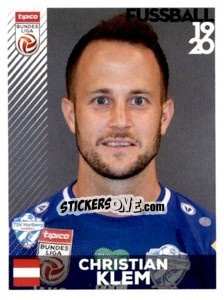 Figurina Christian Klem - Österreichische Fußball Bundesliga 2019-2020 n. 287 - Panini