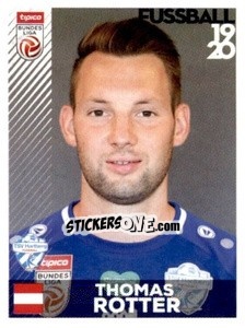 Cromo Thomas Rotter - Österreichische Fußball Bundesliga 2019-2020 n. 290 - Panini