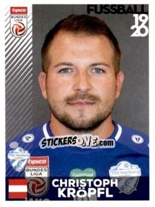 Figurina Christoph Kröpfl - Österreichische Fußball Bundesliga 2019-2020 n. 294 - Panini