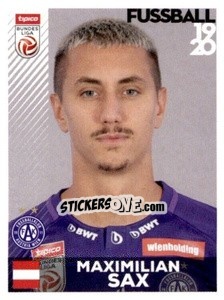 Sticker Maximilian Sax - Österreichische Fußball Bundesliga 2019-2020 - Panini