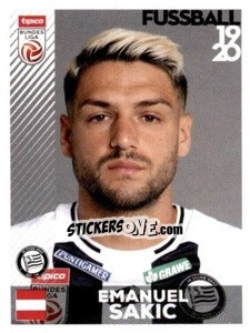 Sticker Emanuel Sakic - Österreichische Fußball Bundesliga 2019-2020 n. 124 - Panini