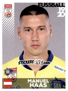 Sticker Manuel Haas - Österreichische Fußball Bundesliga 2019-2020 - Panini