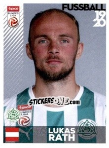 Figurina Lukas Rath - Österreichische Fußball Bundesliga 2019-2020 n. 207 - Panini