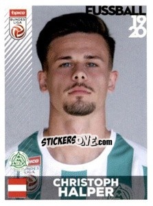 Cromo Christoph Halper - Österreichische Fußball Bundesliga 2019-2020 - Panini