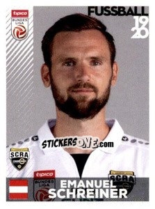 Figurina Emanuel Schreiner - Österreichische Fußball Bundesliga 2019-2020 n. 231 - Panini