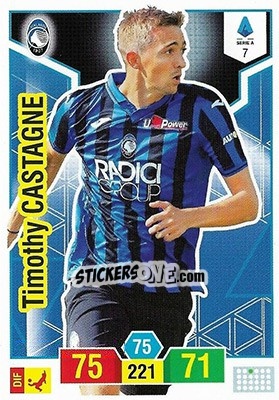 Sticker Timothy Castagne - Calciatori 2019-2020. Adrenalyn XL n. 7 - Panini