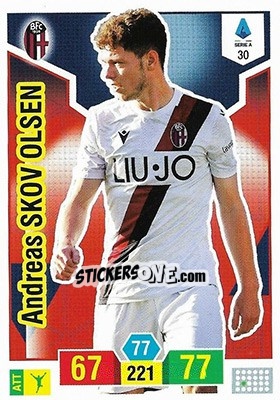 Sticker Andreas Skov Olsen - Calciatori 2019-2020. Adrenalyn XL n. 30 - Panini