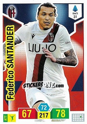 Sticker Federico Santander - Calciatori 2019-2020. Adrenalyn XL n. 31 - Panini