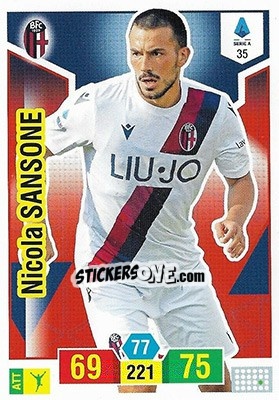 Figurina Nicola Sansone - Calciatori 2019-2020. Adrenalyn XL - Panini