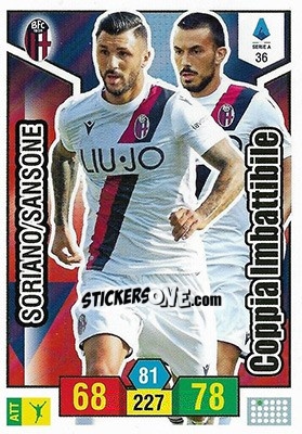 Sticker Roberto Soriano / Nicola Sansone - Calciatori 2019-2020. Adrenalyn XL - Panini