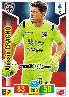 Figurina Alessio Cragno - Calciatori 2019-2020. Adrenalyn XL - Panini