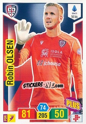 Sticker Robin Olsen - Calciatori 2019-2020. Adrenalyn XL n. 56bis - Panini