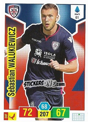 Sticker Sebastian Walukiewicz - Calciatori 2019-2020. Adrenalyn XL n. 61 - Panini