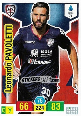 Sticker Leonardo Pavoletti - Calciatori 2019-2020. Adrenalyn XL - Panini