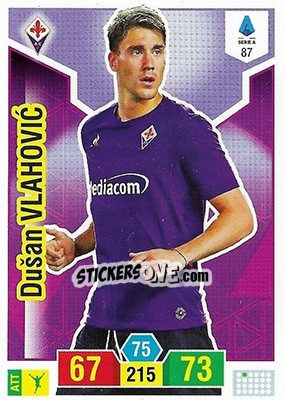Sticker Dušan Vlahovic - Calciatori 2019-2020. Adrenalyn XL n. 87 - Panini