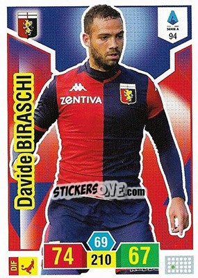 Figurina Davide Biraschi - Calciatori 2019-2020. Adrenalyn XL - Panini