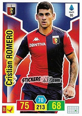 Sticker Cristian Romero - Calciatori 2019-2020. Adrenalyn XL n. 95 - Panini