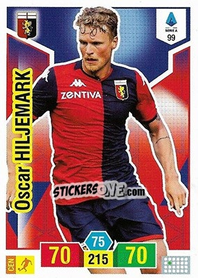 Sticker Oscar Hiljemark - Calciatori 2019-2020. Adrenalyn XL n. 99 - Panini