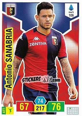 Sticker Antonio Sanabria - Calciatori 2019-2020. Adrenalyn XL n. 106 - Panini