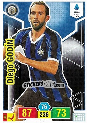 Sticker Diego Godín - Calciatori 2019-2020. Adrenalyn XL n. 130 - Panini