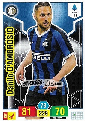 Sticker Danilo D'Ambrosio - Calciatori 2019-2020. Adrenalyn XL n. 132 - Panini