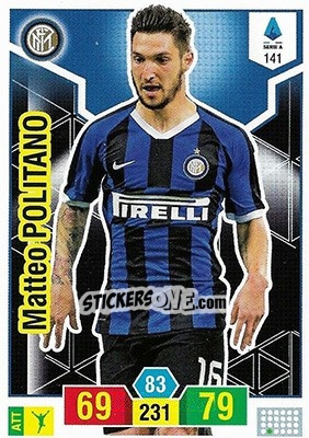 Figurina Matteo Politano - Calciatori 2019-2020. Adrenalyn XL - Panini