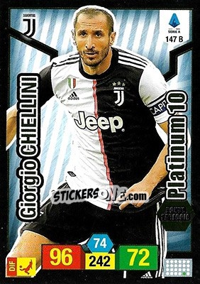 Sticker Giorgio Chiellini - Calciatori 2019-2020. Adrenalyn XL n. 147B - Panini