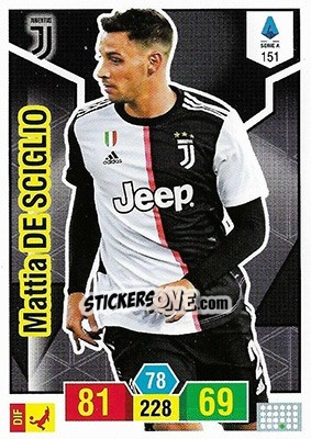 Sticker Mattia De Sciglio - Calciatori 2019-2020. Adrenalyn XL n. 151 - Panini