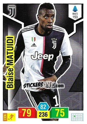 Sticker Blaise Matuidi - Calciatori 2019-2020. Adrenalyn XL n. 153 - Panini