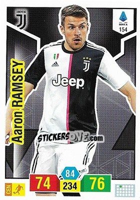 Sticker Aaron Ramsey - Calciatori 2019-2020. Adrenalyn XL n. 154 - Panini