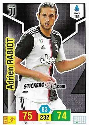 Sticker Adrien Rabiot - Calciatori 2019-2020. Adrenalyn XL n. 155 - Panini