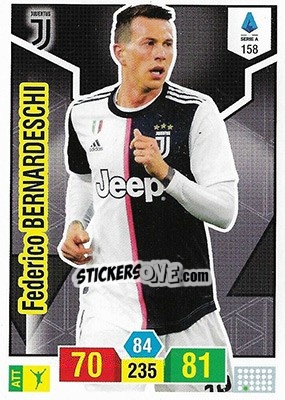 Sticker Federico Bernardeschi - Calciatori 2019-2020. Adrenalyn XL n. 158 - Panini