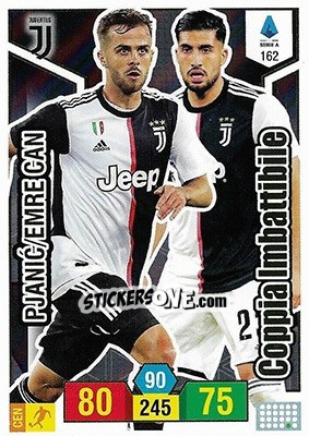 Sticker Miralem Pjanic / Emre Can - Calciatori 2019-2020. Adrenalyn XL n. 162 - Panini